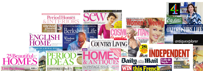 image of tablet showing the new-look vintage home website